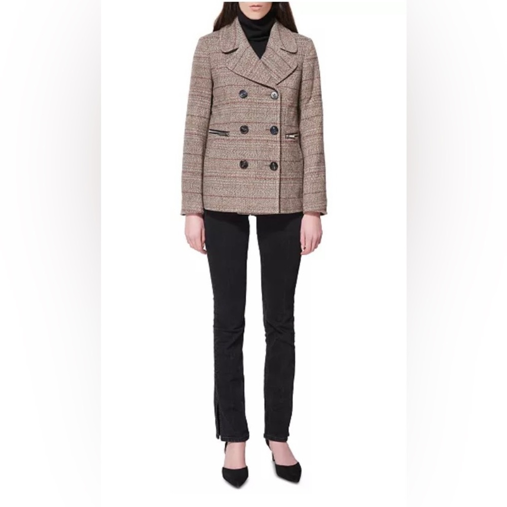 MARALYN & ME Juniors' Notched-Collar Double-Breasted Peacoat - Medium - Picture 7 of 11